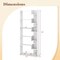 Wooden 6-Tier Bookshelf with Wall Anchor Kit and Open Shelves for Living Room